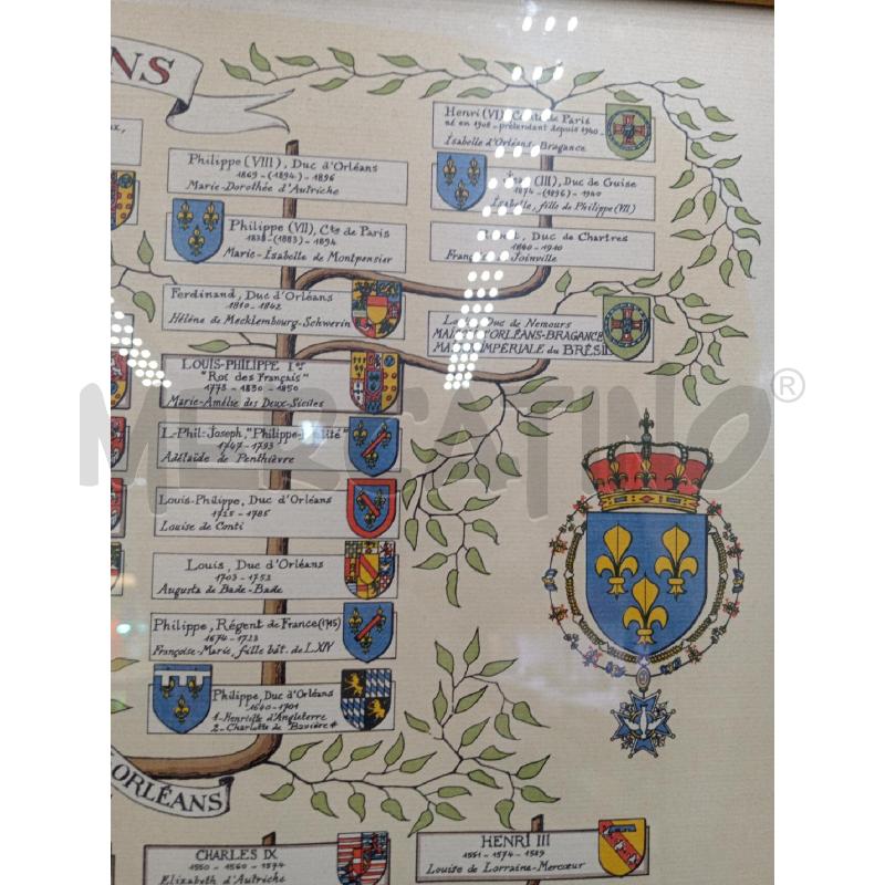 QUADRO STAMPA ALBERO GENEALOGICO DES CAPETIENS | Mercatino dell'Usato Moncalieri bengasi 5