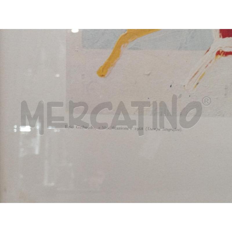 QUADRO STAMPA INTEGRALE EZIO GRIBAUDO 1968 | Mercatino dell'Usato Moncalieri bengasi 2