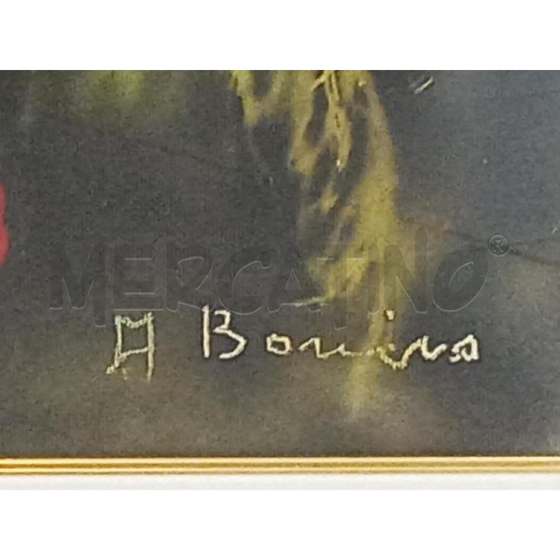 QUADRO SU TELA A BONINO FIORI STILIZZATI CM 68 X 87 | Mercatino dell'Usato Moncalieri bengasi 3