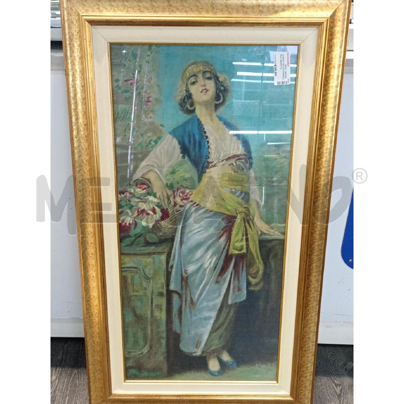 QUADRO TELATO DONNA STILE LIBERTY H. 114 | Mercatino dell'Usato Moncalieri bengasi 1