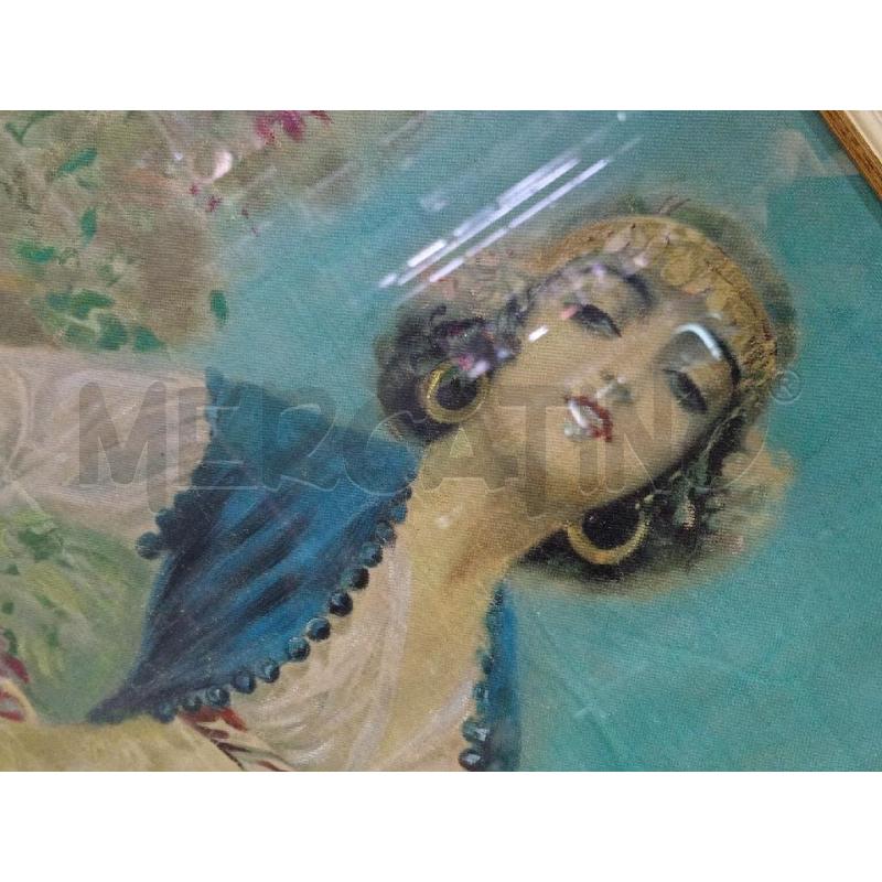 QUADRO TELATO DONNA STILE LIBERTY H. 114 | Mercatino dell'Usato Moncalieri bengasi 2