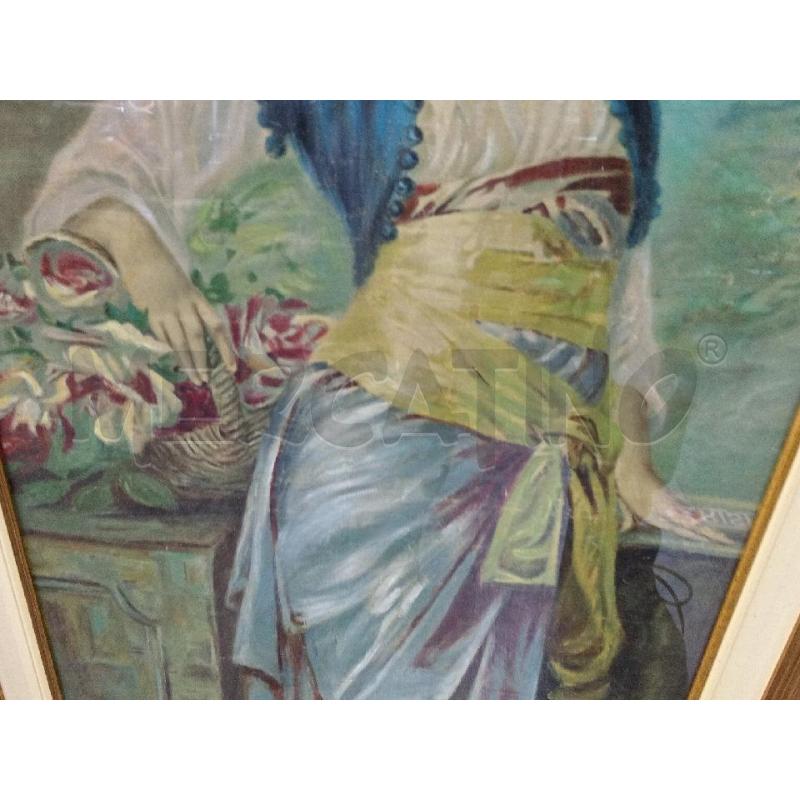 QUADRO TELATO DONNA STILE LIBERTY H. 114 | Mercatino dell'Usato Moncalieri bengasi 3