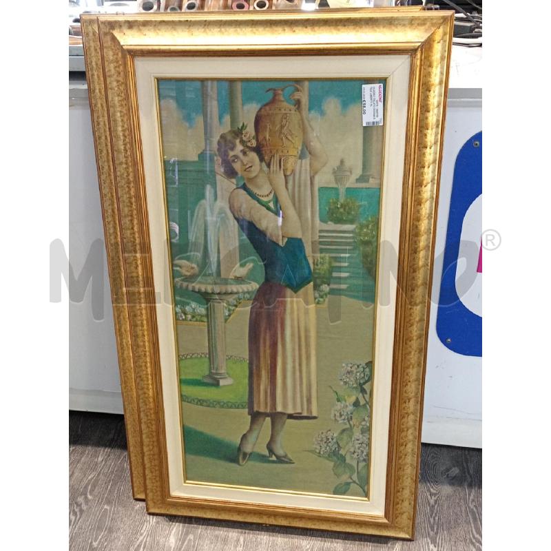 QUADRO TELATO DONNA STILE LIBERTY H. 114 | Mercatino dell'Usato Moncalieri bengasi 1