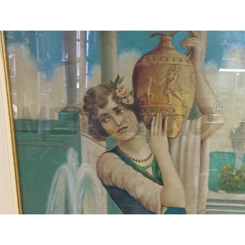 QUADRO TELATO DONNA STILE LIBERTY H. 114 | Mercatino dell'Usato Moncalieri bengasi 2