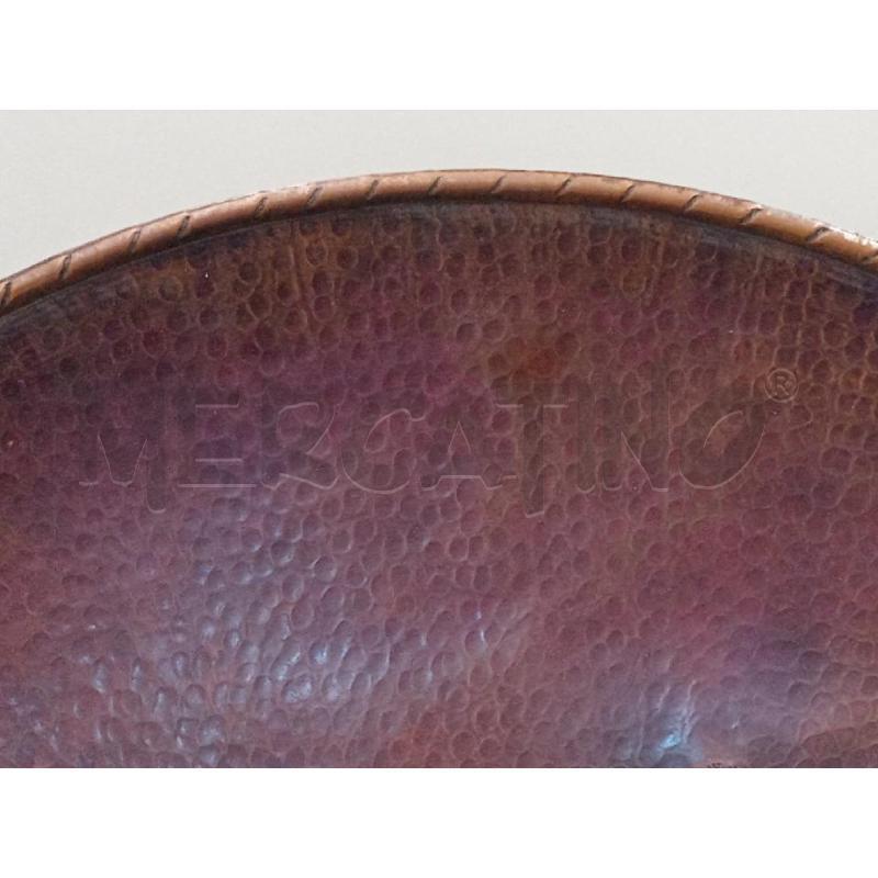 QUADRO TONDO RAME SBALZATO FLOREALE MARTELLATO CM 43 DIAMETRO | Mercatino dell'Usato Moncalieri bengasi 4
