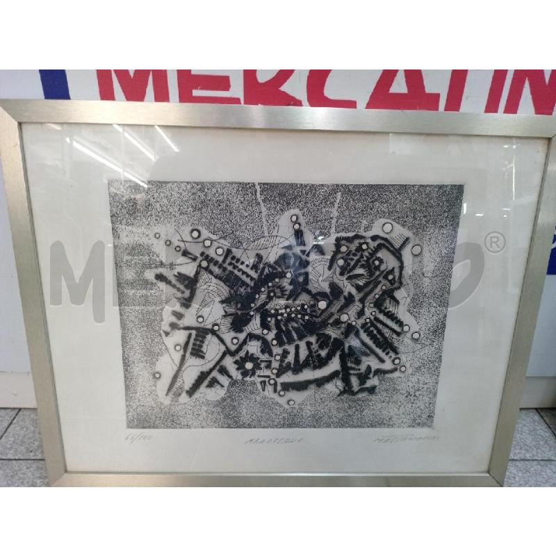 QUADRO VECCHIO ARTISTA MASTROIANNI NUMERATO 66/100 | Mercatino dell'Usato Moncalieri bengasi 1