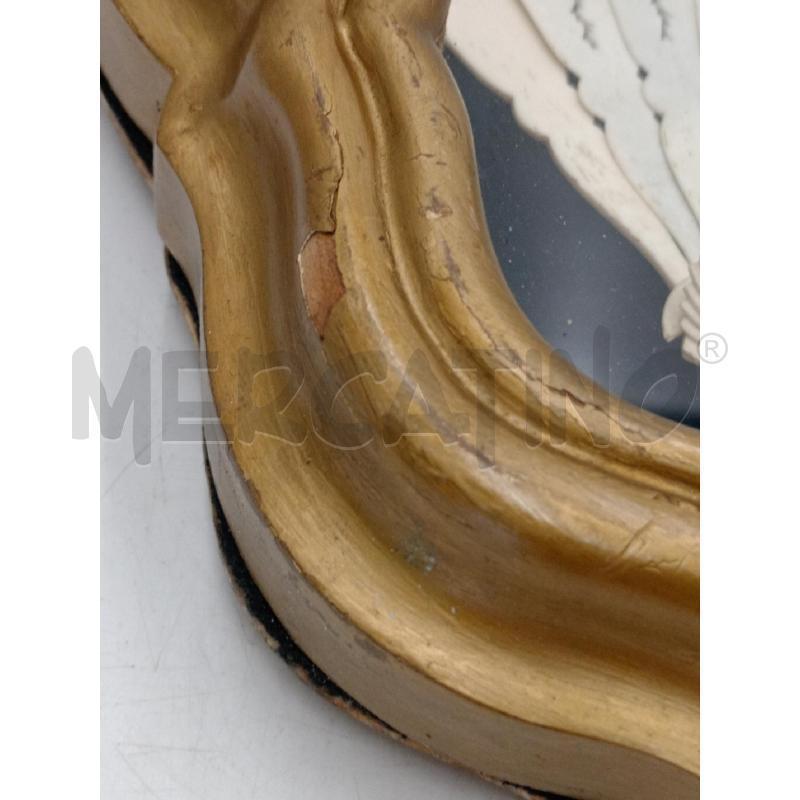 QUADRO VECCHIO VENTAGLIO DECORO FLOREALE C/STRUTTURA SIMIL OSSO  | Mercatino dell'Usato Moncalieri bengasi 4