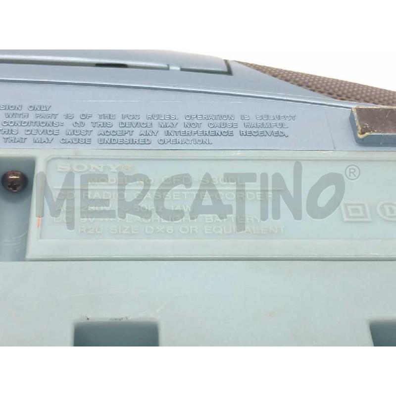 RADIO CD CASSETTA SONY CFD S300L FUNZIONANTE | Mercatino dell'Usato Moncalieri bengasi 5