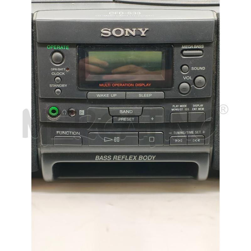 RADIO CD CASSETTA SONY CFD S33 FUNZIONANTE | Mercatino dell'Usato Moncalieri bengasi 2