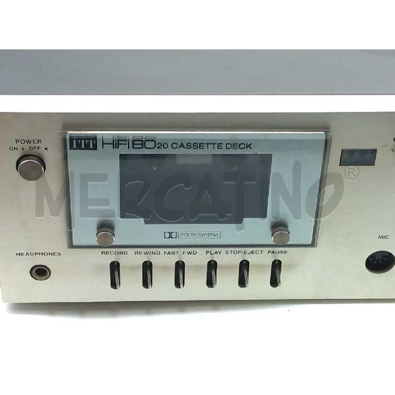 REGISTRATORE CASSETTE HIFI ITT 8020 FUNZIONANTE DUE POMELLI MANCANTI  | Mercatino dell'Usato Moncalieri bengasi 2