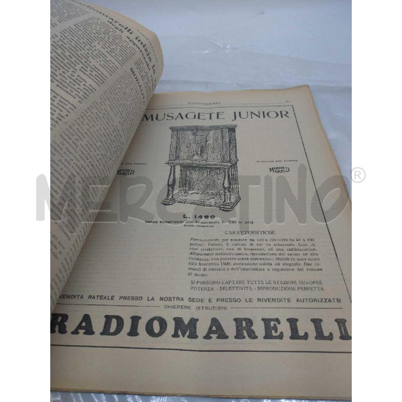 RIVISTA VECCHIA RADIOCORRIERE FIAT 522 1931 | Mercatino dell'Usato Moncalieri bengasi 4