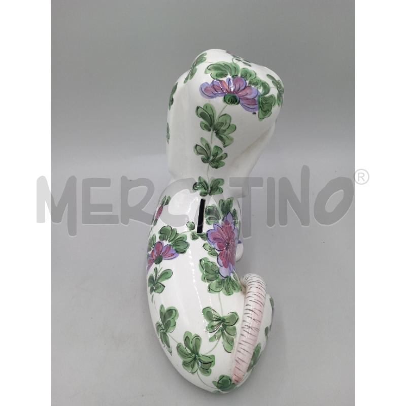 SALVADANAIO CERAMICA FIORI BASSOTTO ITALY | Mercatino dell'Usato Moncalieri bengasi 2
