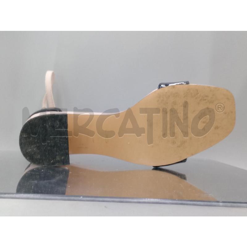 SANDALI DONNA 06 MILANO NERO E ROSA VERNICE  | Mercatino dell'Usato Moncalieri bengasi 4
