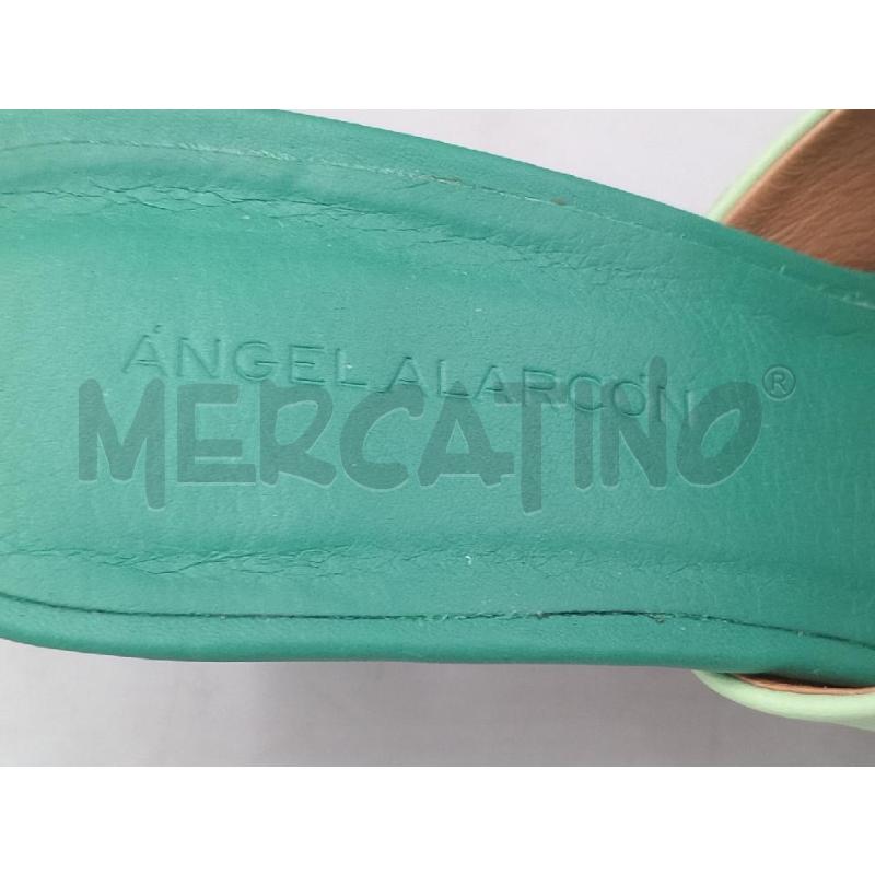 SANDALI DONNA ANGELA ALARCON VERDE CON TACCO | Mercatino dell'Usato Moncalieri bengasi 5