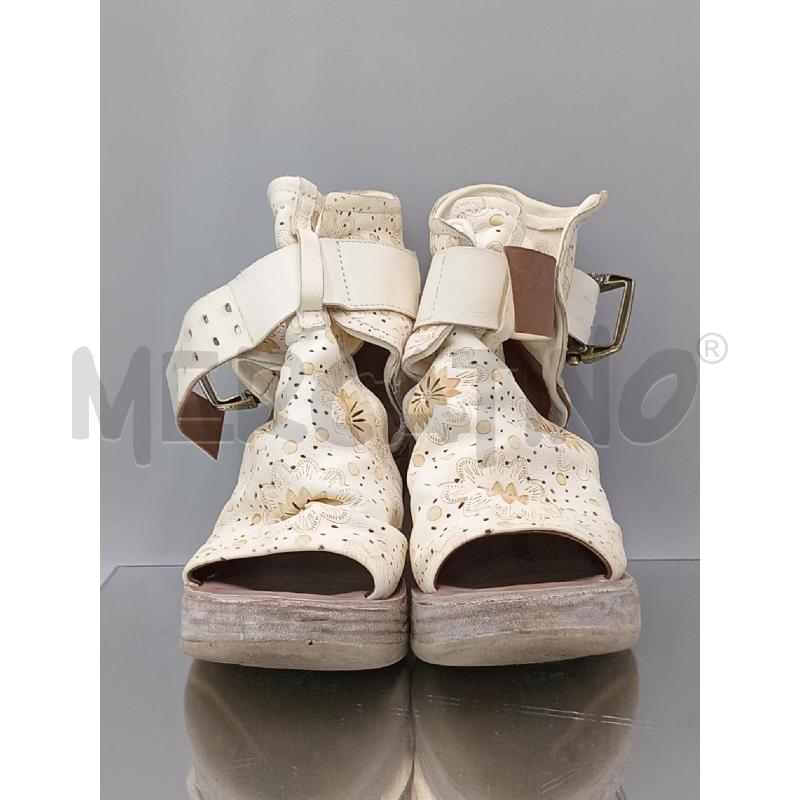 SANDALI DONNA AS 98 BEIGE FIORELLINI PELLE | Mercatino dell'Usato Moncalieri bengasi 2