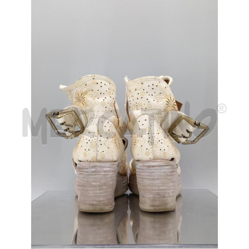SANDALI DONNA AS 98 BEIGE FIORELLINI PELLE | Mercatino dell'Usato Moncalieri bengasi 3