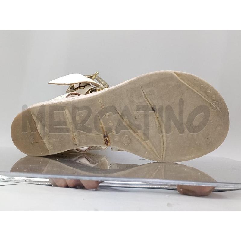 SANDALI DONNA AS 98 BEIGE FIORELLINI PELLE | Mercatino dell'Usato Moncalieri bengasi 4