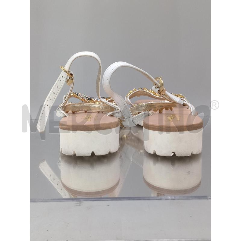 SANDALI DONNA CAPRI BIJOUX BIANCHI INSERTI STRASS | Mercatino dell'Usato Moncalieri bengasi 3