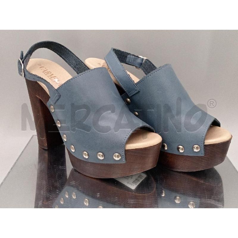 SANDALI DONNA CARMELA BLU CON BORCHIE  | Mercatino dell'Usato Moncalieri bengasi 1