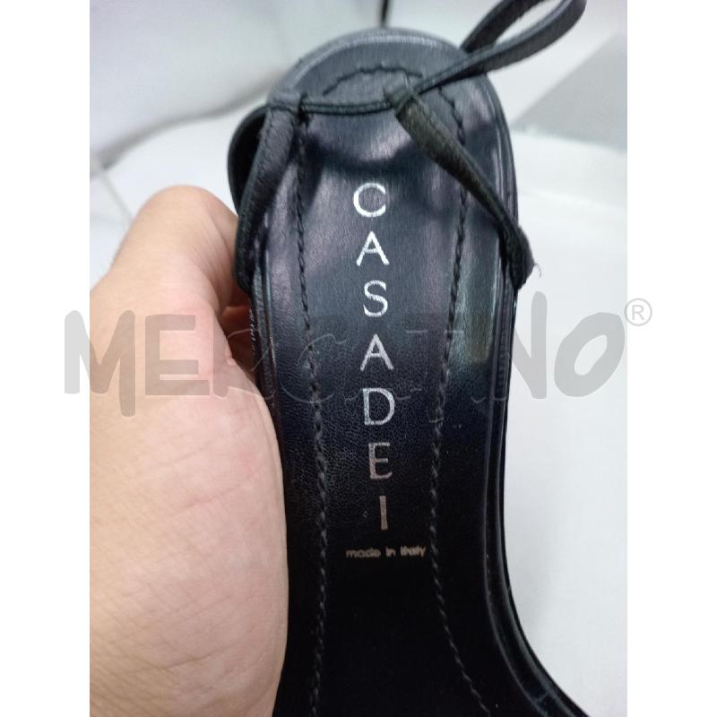 SANDALI DONNA CASADEI NERI CON INSERTO MARRONE | Mercatino dell'Usato Moncalieri bengasi 5