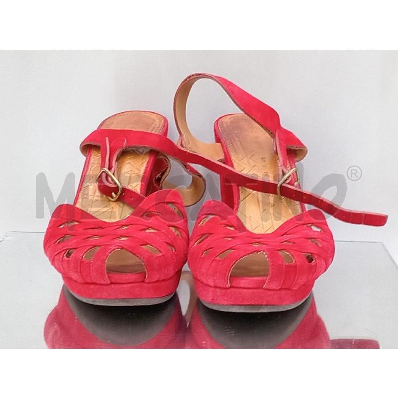 SANDALI DONNA CHIC MIHARA ROSSO INTRECCIATO  | Mercatino dell'Usato Moncalieri bengasi 2