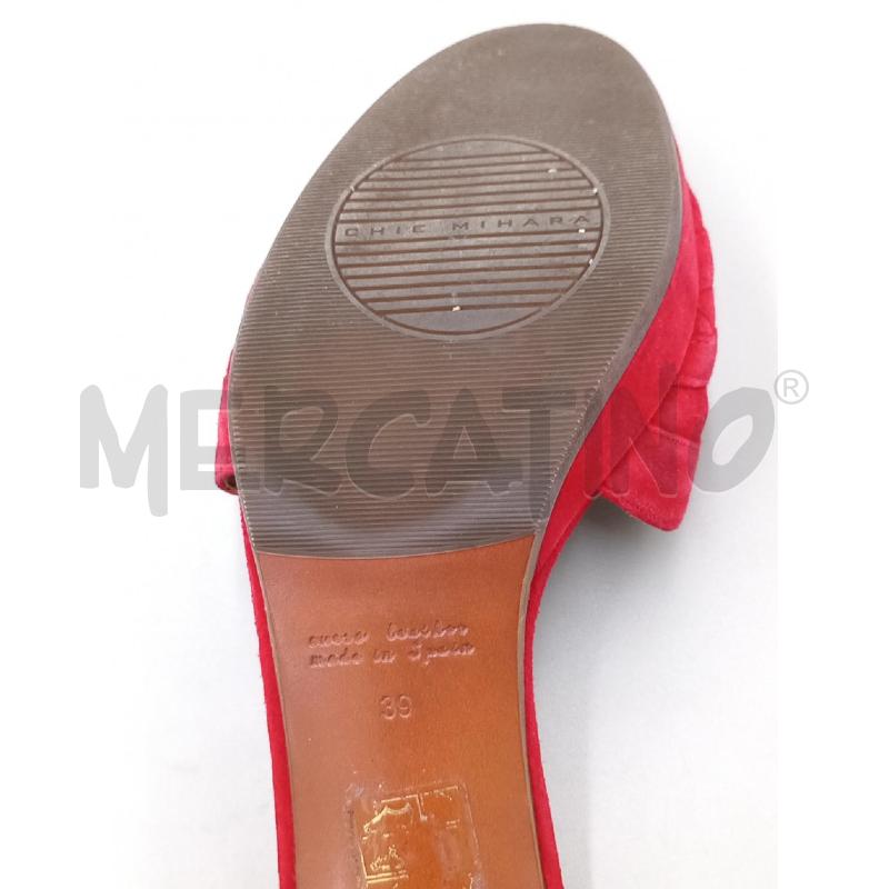 SANDALI DONNA CHIC MIHARA ROSSO INTRECCIATO  | Mercatino dell'Usato Moncalieri bengasi 5