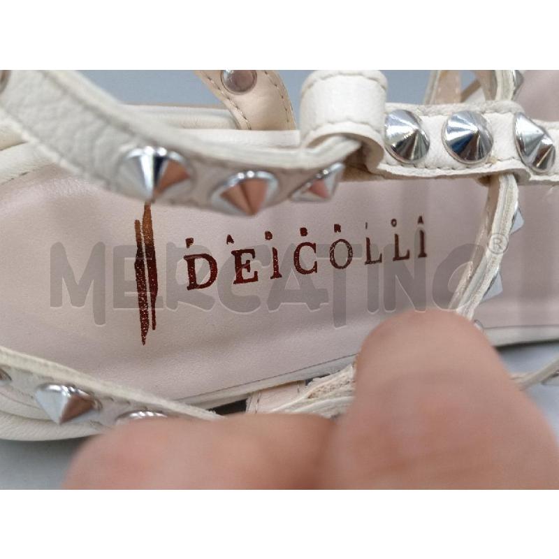 SANDALI DONNA DEICOLLI PANNA CON BORCHIETTE | Mercatino dell'Usato Moncalieri bengasi 5