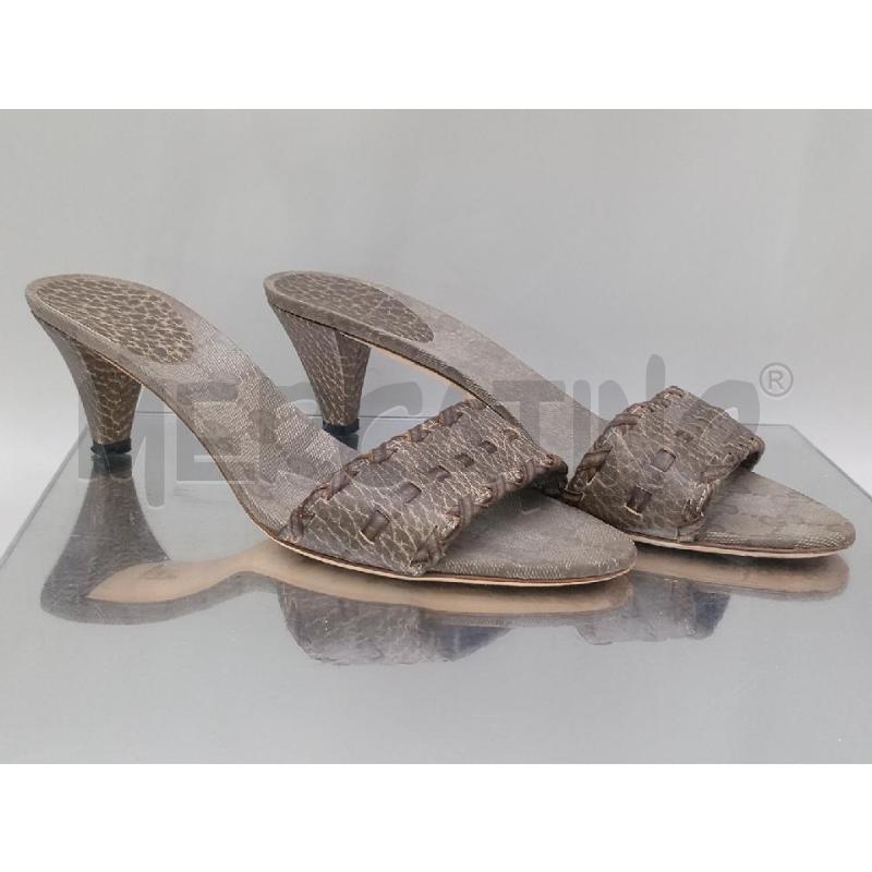 SANDALI DONNA GUCCI MARRONE FASCIA PELLE INTRECCIATA | Mercatino dell'Usato Moncalieri bengasi 1