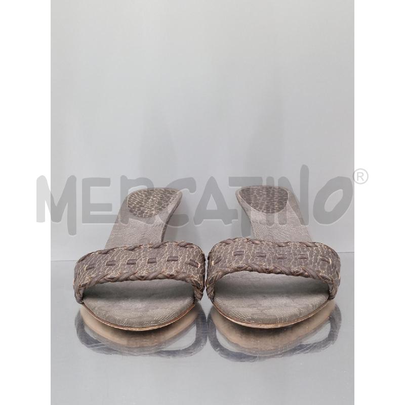 SANDALI DONNA GUCCI MARRONE FASCIA PELLE INTRECCIATA | Mercatino dell'Usato Moncalieri bengasi 2