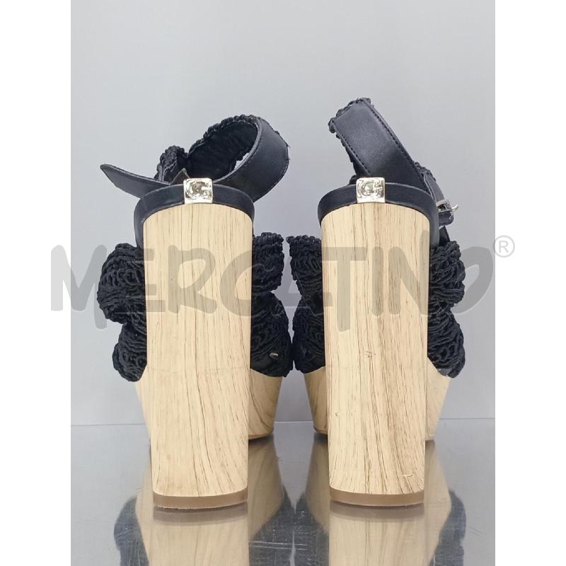 SANDALI DONNA GUESS NERE TACCO LEGNO | Mercatino dell'Usato Moncalieri bengasi 5