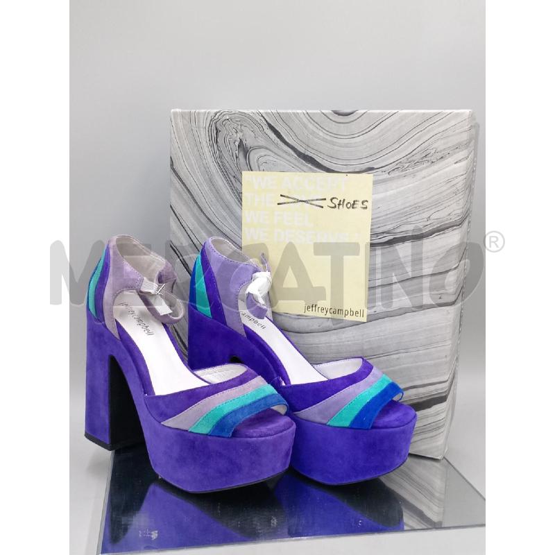 SANDALI DONNA JEFFREY CAMPBELL 70VIOLA E AZZURRO SCAMOSCITO | Mercatino dell'Usato Moncalieri bengasi 1