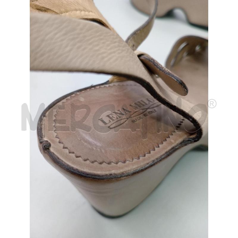 SANDALI DONNA LENA MILOS BEIGE ZEPPA | Mercatino dell'Usato Moncalieri bengasi 5