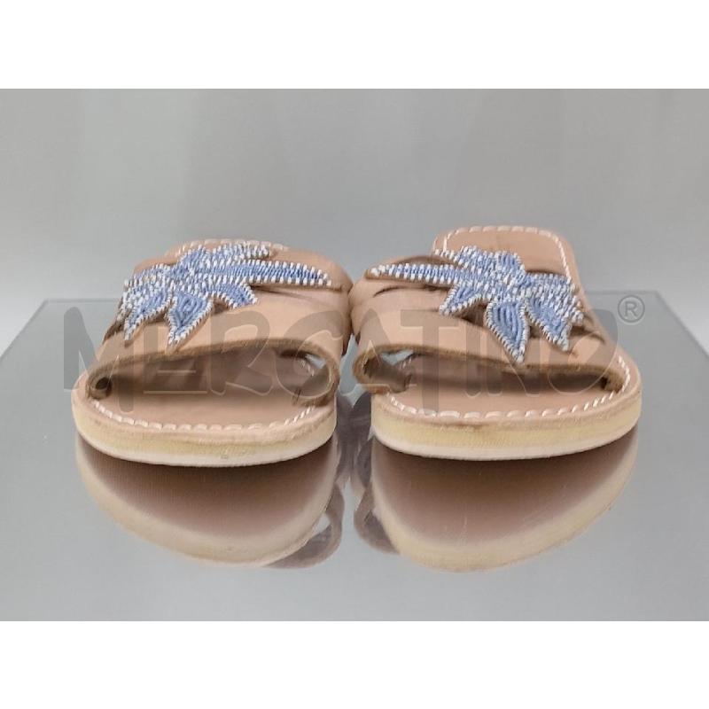 SANDALI DONNA LIDEBACKLONDON PELLE FIORI AZZURRI | Mercatino dell'Usato Moncalieri bengasi 2