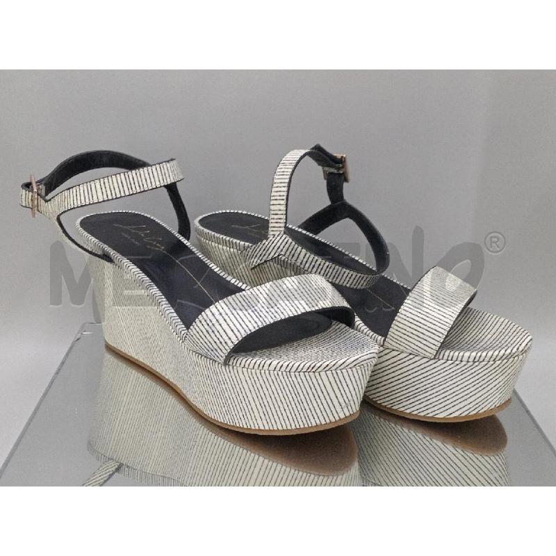 SANDALI DONNA LOLA CRUZ BIANCO NERO RIGHE | Mercatino dell'Usato Moncalieri bengasi 1