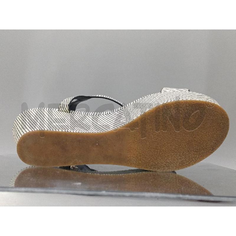 SANDALI DONNA LOLA CRUZ BIANCO NERO RIGHE | Mercatino dell'Usato Moncalieri bengasi 4