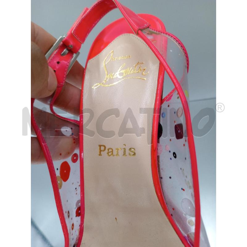 SANDALI DONNA LOUBOUTIN ROSA TRASPARENTI | Mercatino dell'Usato Moncalieri bengasi 5