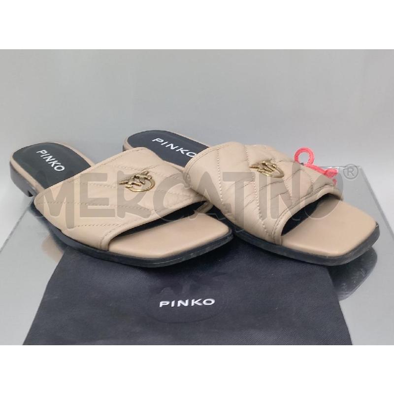 SANDALI DONNA PINKO BEIGE TRAPUNTATO | Mercatino dell'Usato Moncalieri bengasi 1