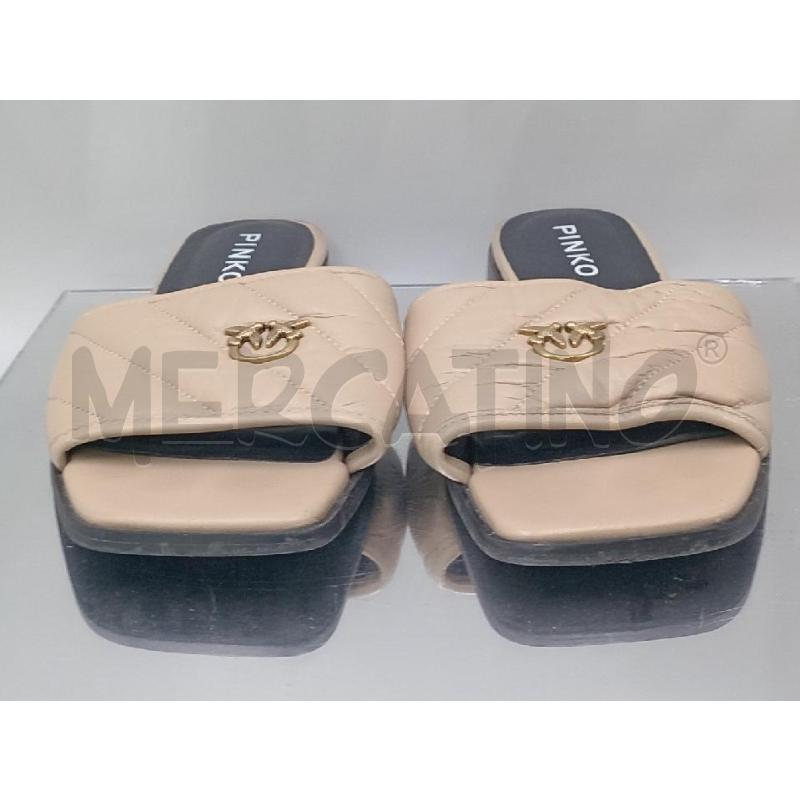 SANDALI DONNA PINKO BEIGE TRAPUNTATO | Mercatino dell'Usato Moncalieri bengasi 2