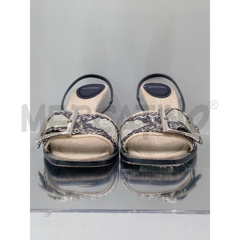 SANDALI DONNA SPORTMAX MARRONE PITONATO BIANCO NERO | Mercatino dell'Usato Moncalieri bengasi 2