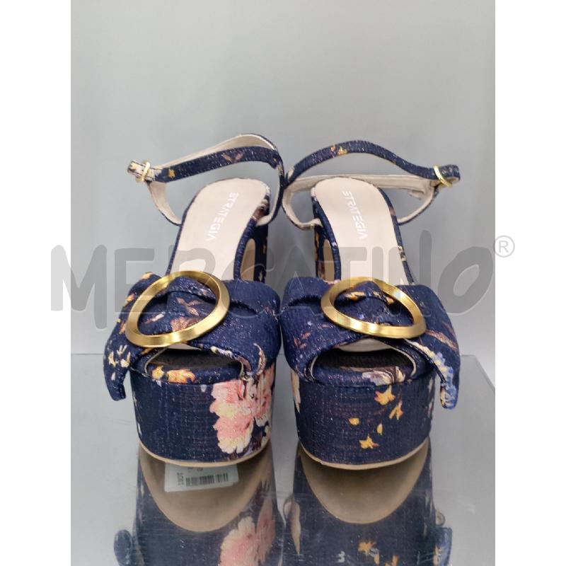 SANDALI DONNA STRATEGIA BLU FIORI CERCHIO DORATO | Mercatino dell'Usato Moncalieri bengasi 2