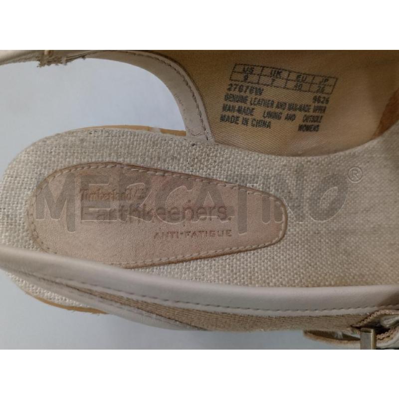 SANDALI DONNA TIMBERLAND BEIGE ZEPPA RAFIA  | Mercatino dell'Usato Moncalieri bengasi 5