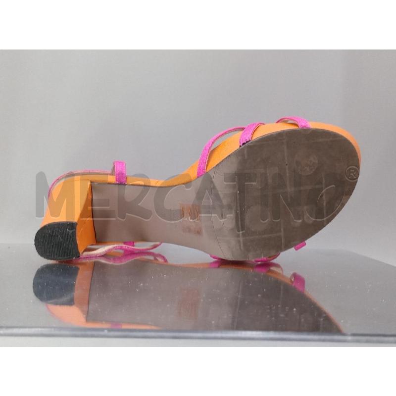 SANDALI DONNA TO BE ROSA TACCO ARANCIO | Mercatino dell'Usato Moncalieri bengasi 4