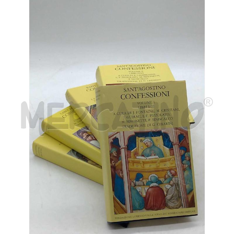 SANT'AGOSTINO CONFESSIONI 5 VOLUMI FONDAZIONE LORENZO VALLA MONDADORI ED. 1992/1997 | Mercatino dell'Usato Moncalieri bengasi 1