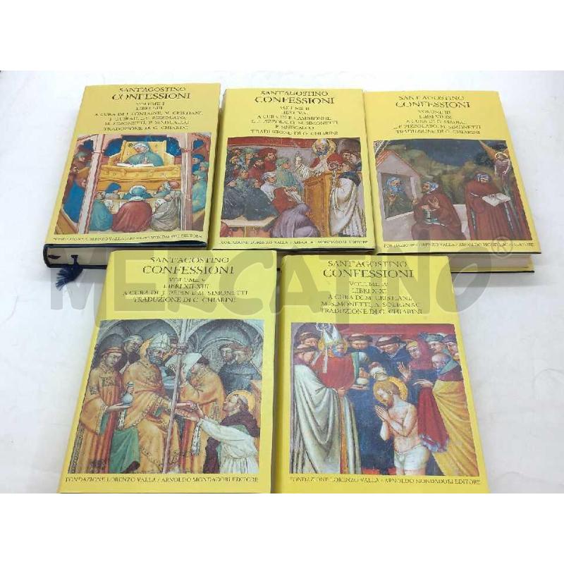 SANT'AGOSTINO CONFESSIONI 5 VOLUMI FONDAZIONE LORENZO VALLA MONDADORI ED. 1992/1997 | Mercatino dell'Usato Moncalieri bengasi 4