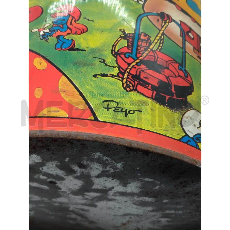 SBABELLO CONTENITORE BOX IN LATTA VINTAGE PEYO SPAGHETTI PUFFI | Mercatino dell'Usato Moncalieri bengasi 4