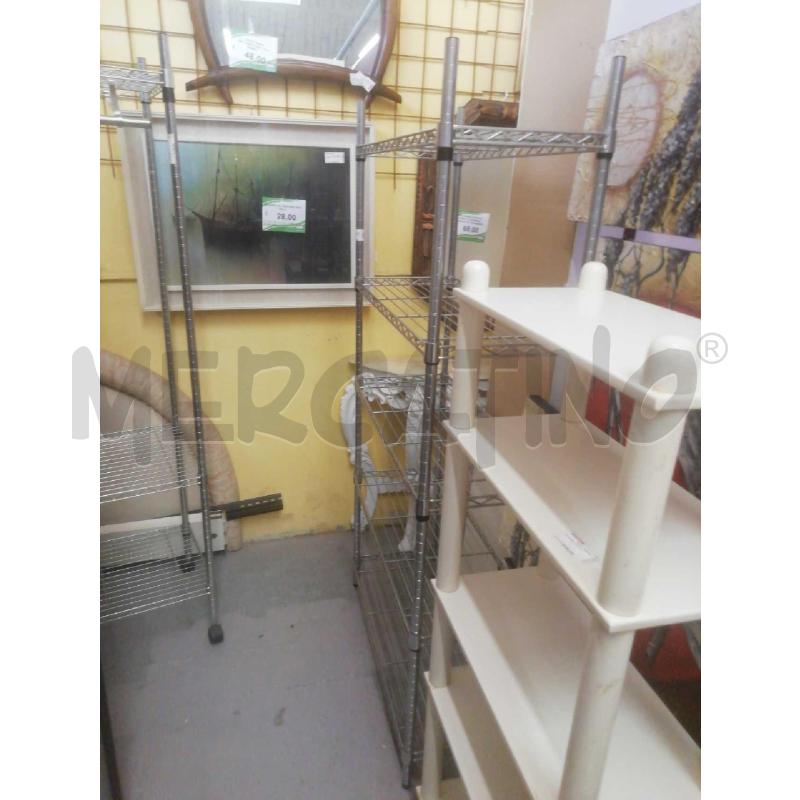SCAFFALE METALLO RIPIANI REGOLABILI | Mercatino dell'Usato Moncalieri bengasi 1