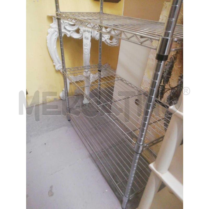 SCAFFALE METALLO RIPIANI REGOLABILI | Mercatino dell'Usato Moncalieri bengasi 2