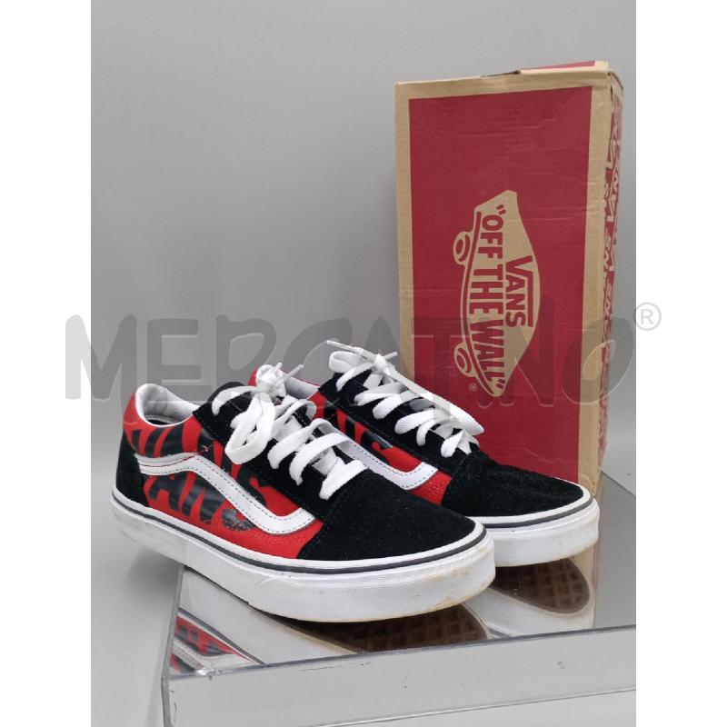 SCARPE BAMBINO VANS NERE ROSSE | Mercatino dell'Usato Moncalieri bengasi 1