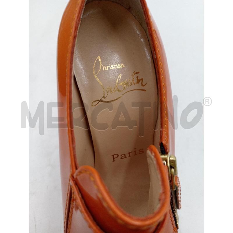 SCARPE DONNA CHRISTIAN LOUBOUTIN ARANCIO CON TACCO CERNIERA LATERALE | Mercatino dell'Usato Moncalieri bengasi 3
