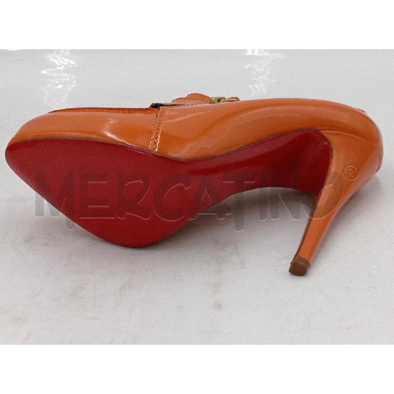 SCARPE DONNA CHRISTIAN LOUBOUTIN ARANCIO CON TACCO CERNIERA LATERALE | Mercatino dell'Usato Moncalieri bengasi 4